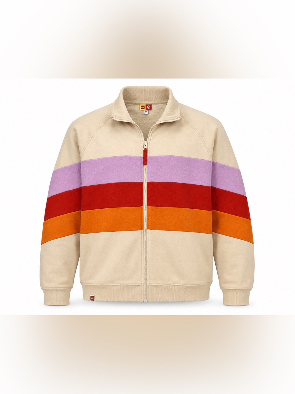LEGO x Target Cream Colorblock Full Zip Track Jacket Women’s 1X - Picture 2 of 7